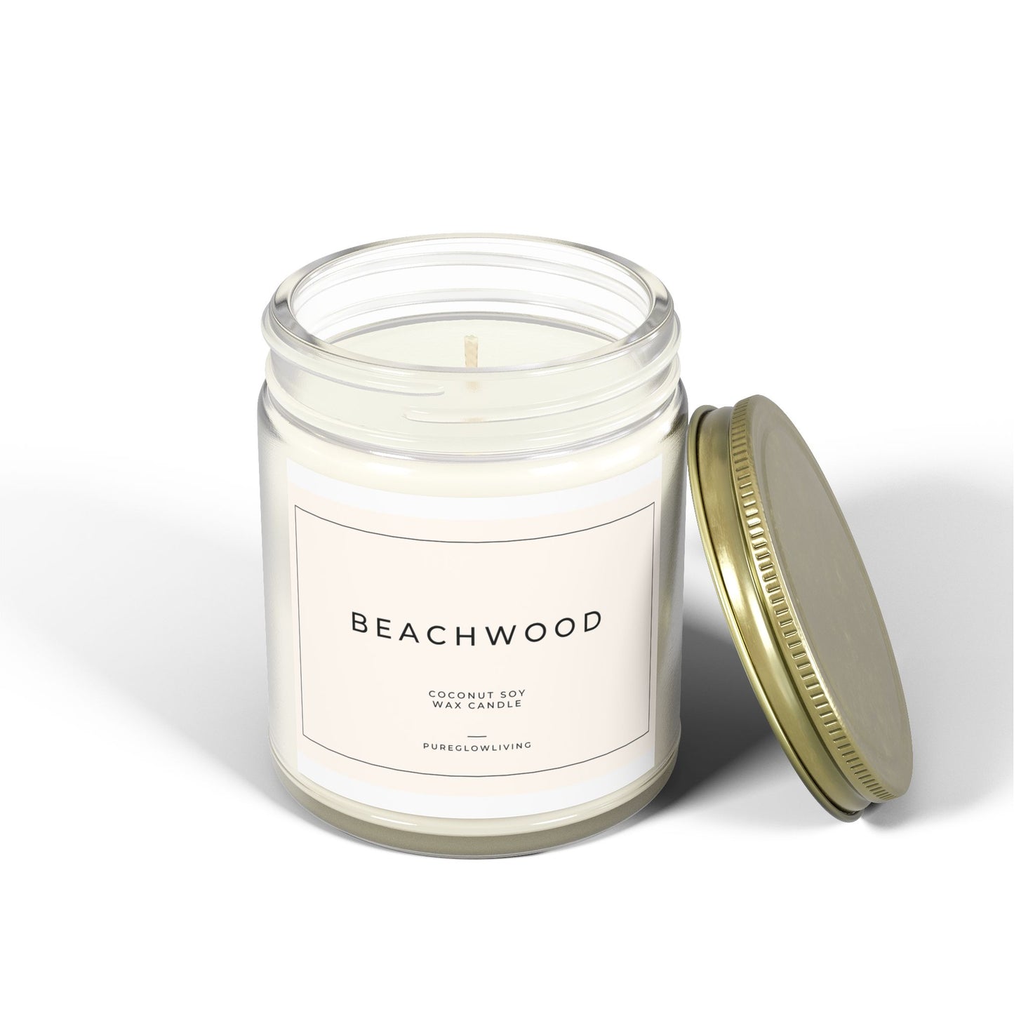 Scented Candle, Beachwood Aroma - 4oz/9oz Coconut Apricot Wax
