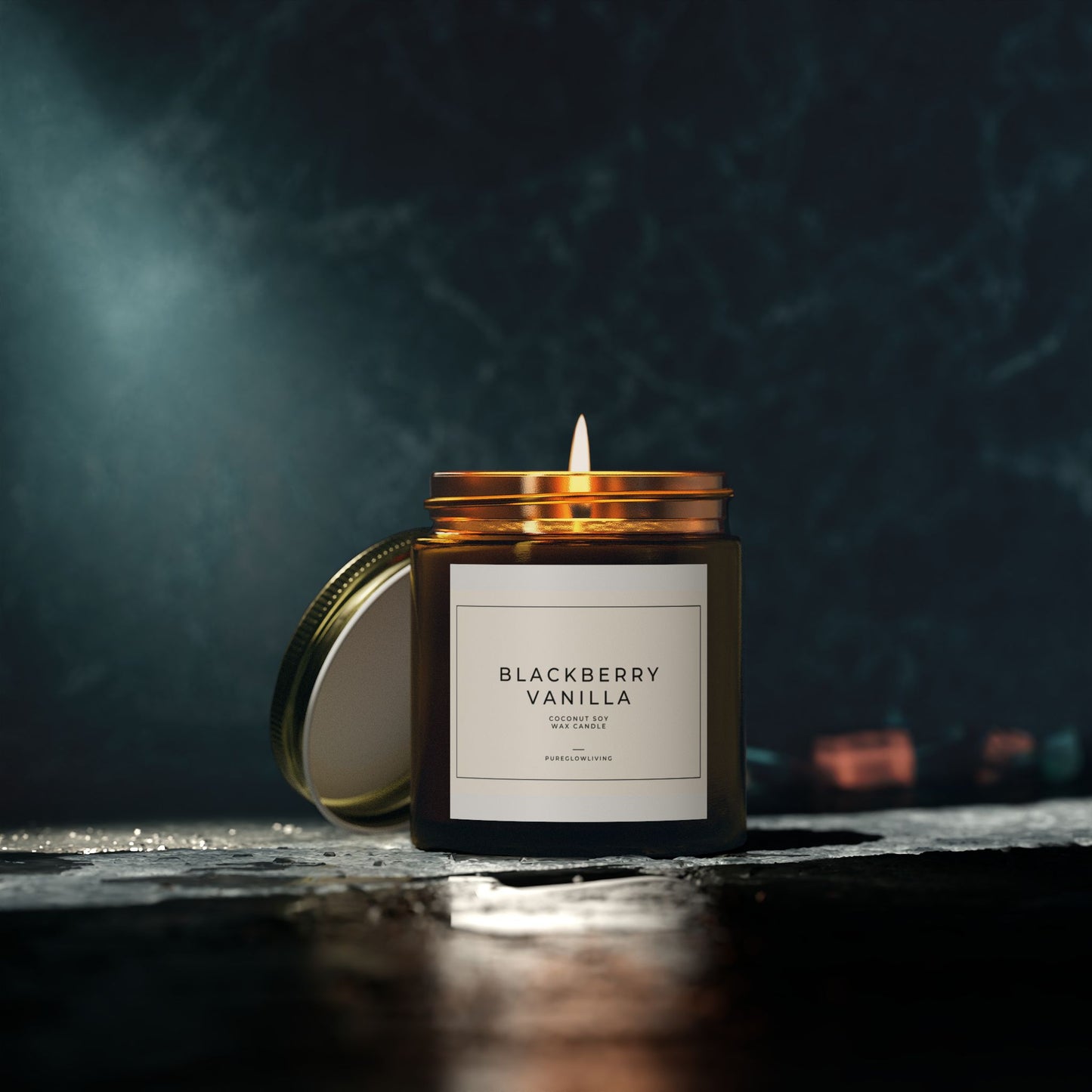 Scented Candle, Blackberry Vanilla, Coconut Apricot Wax