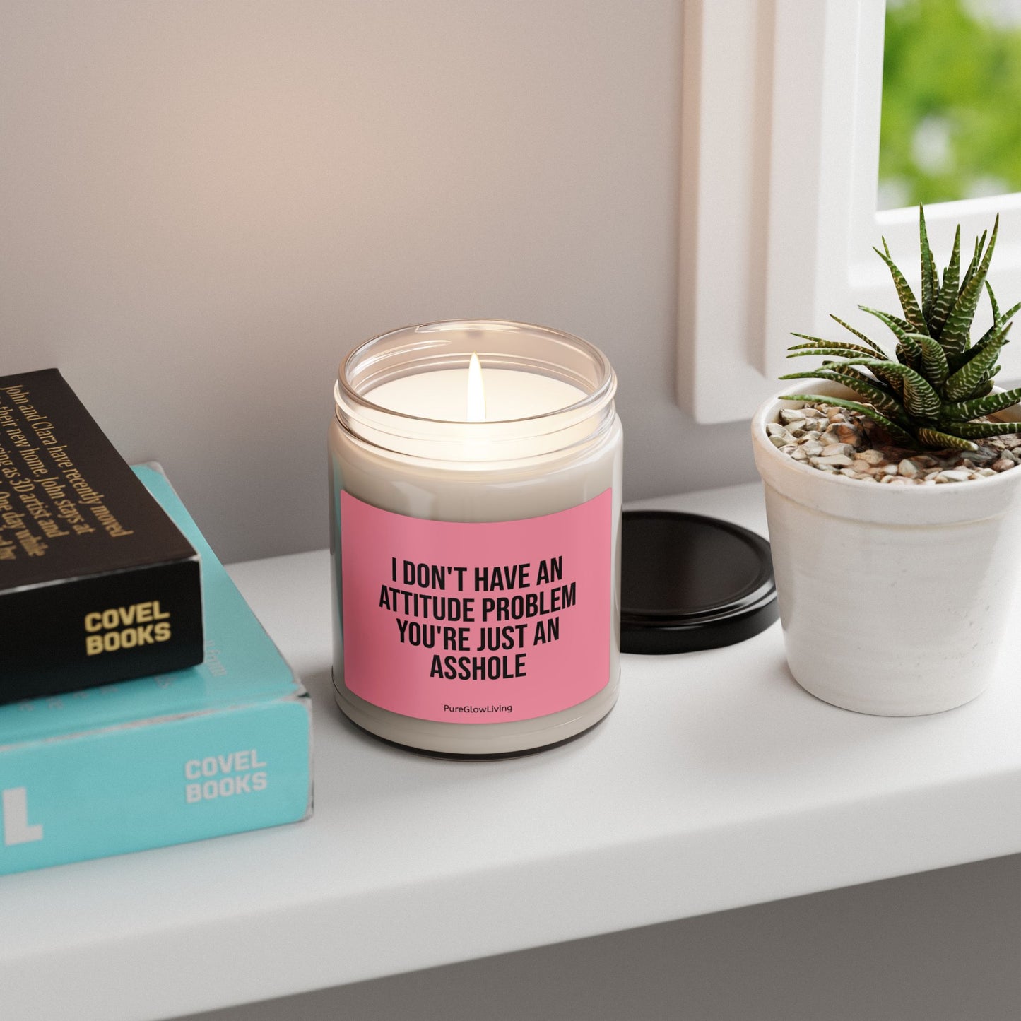 'I don't have an attitude problem your just an asshole' scented candle