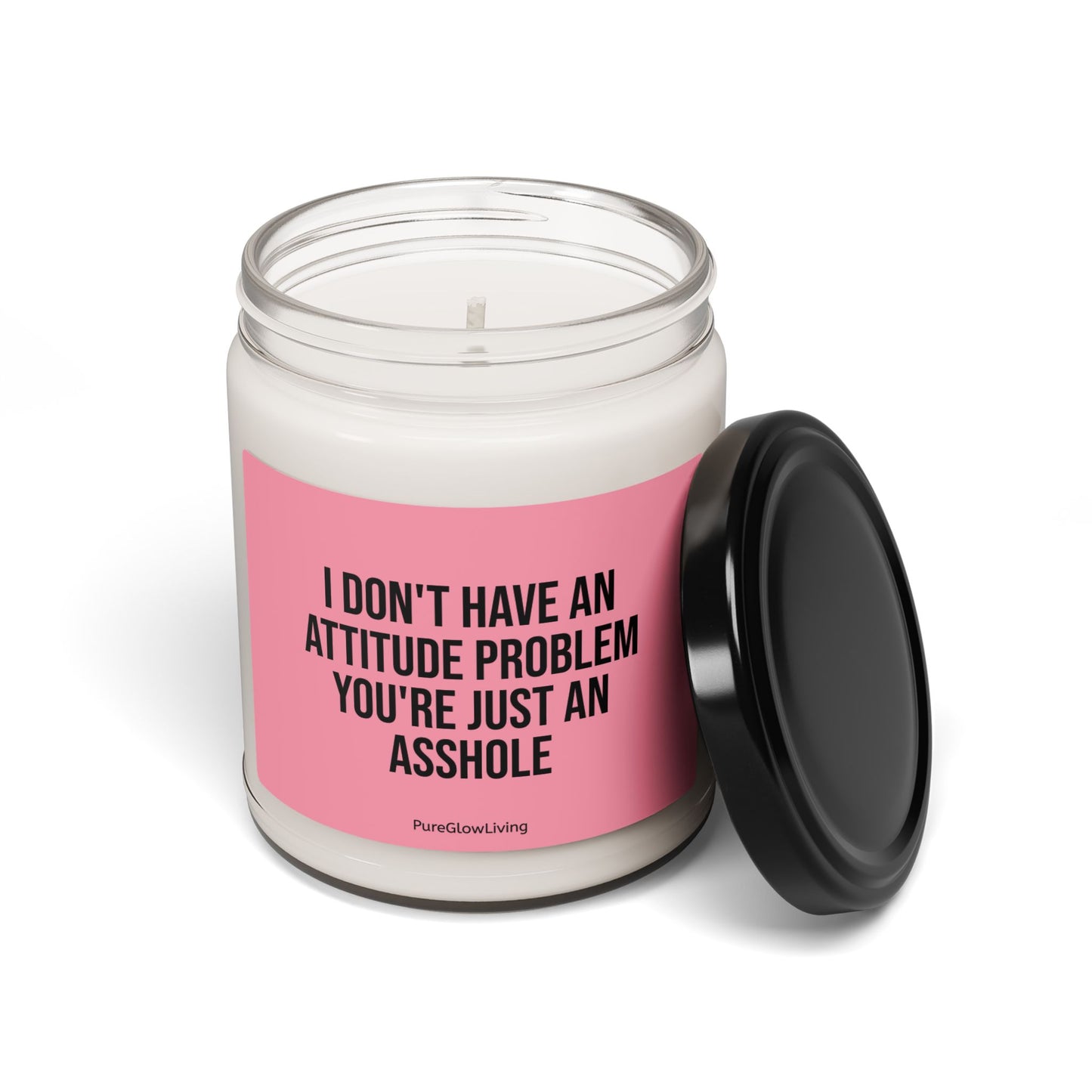 'I don't have an attitude problem your just an asshole' scented candle